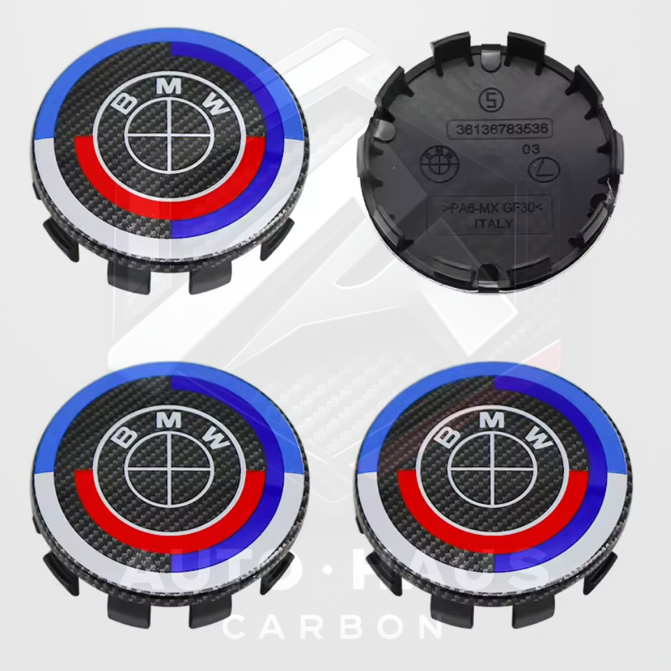 BMW E/F/G Series Centre Caps 56 or 68mm 50th Anniversary etc