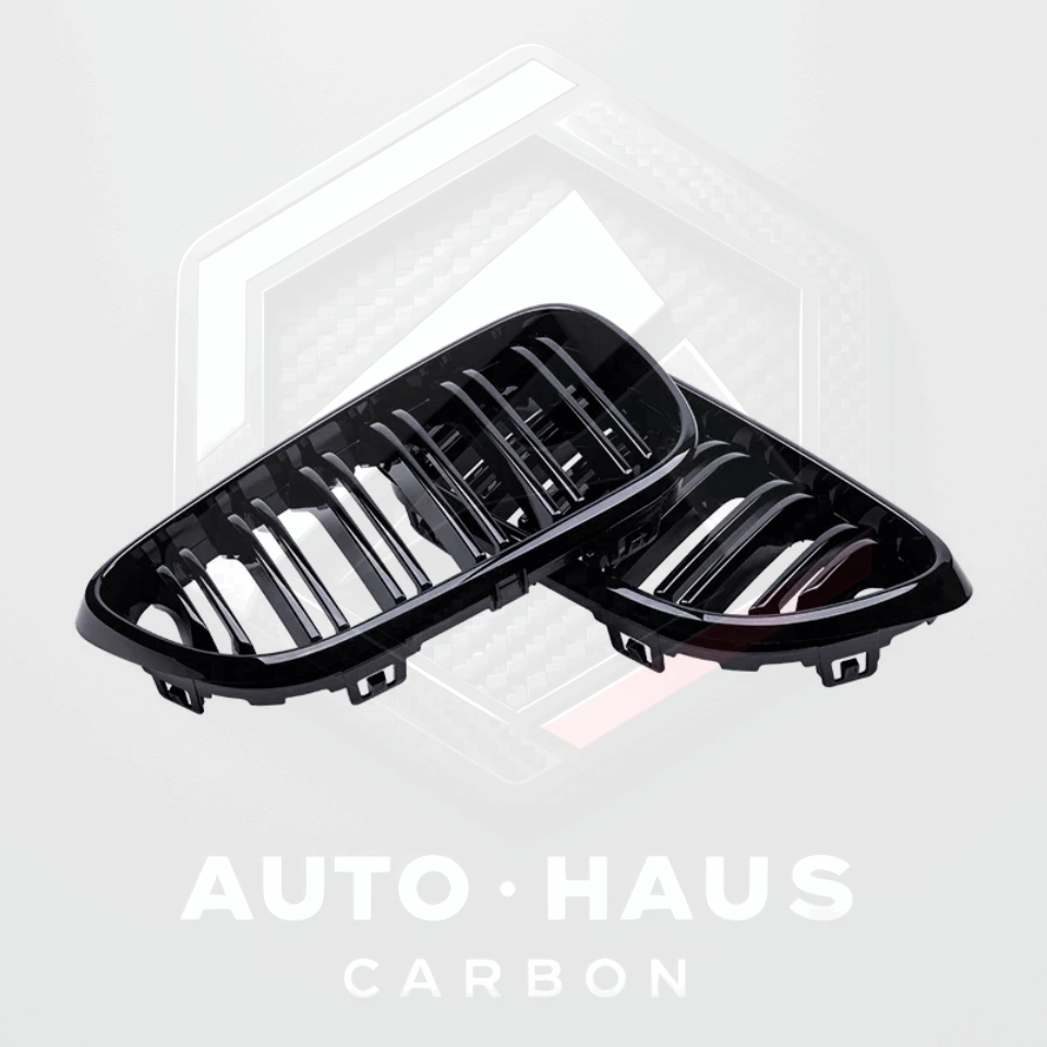 BMW F22 F23 F87 2 Series Gloss Black Grills Double Slat 2014 - 2018