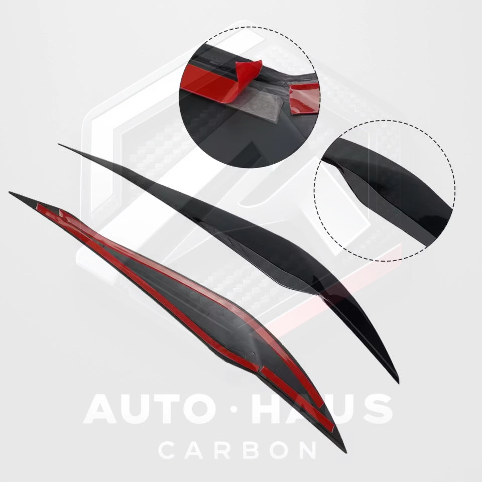 BMW F30/31 Gloss Black Headlight Eyebrows