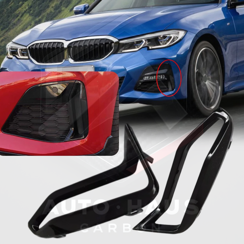 BMW 3 Series G20 G21 Gloss Black Fog Light Trim