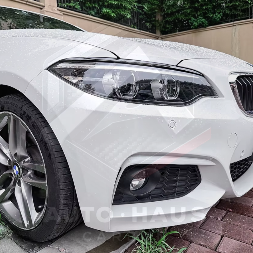 BMW F22 F23 Gloss Black Eyebrows Headlight Trim