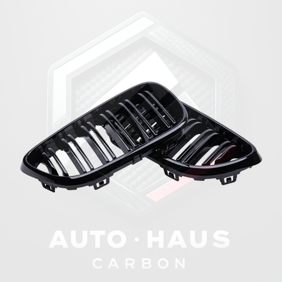 BMW F22 F23 F87 2 Series Gloss Black Grills Double Slat 2014 - 2018