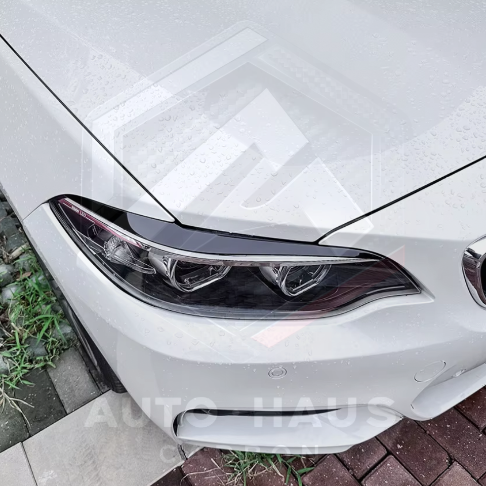 BMW F22 F23 Gloss Black Eyebrows Headlight Trim