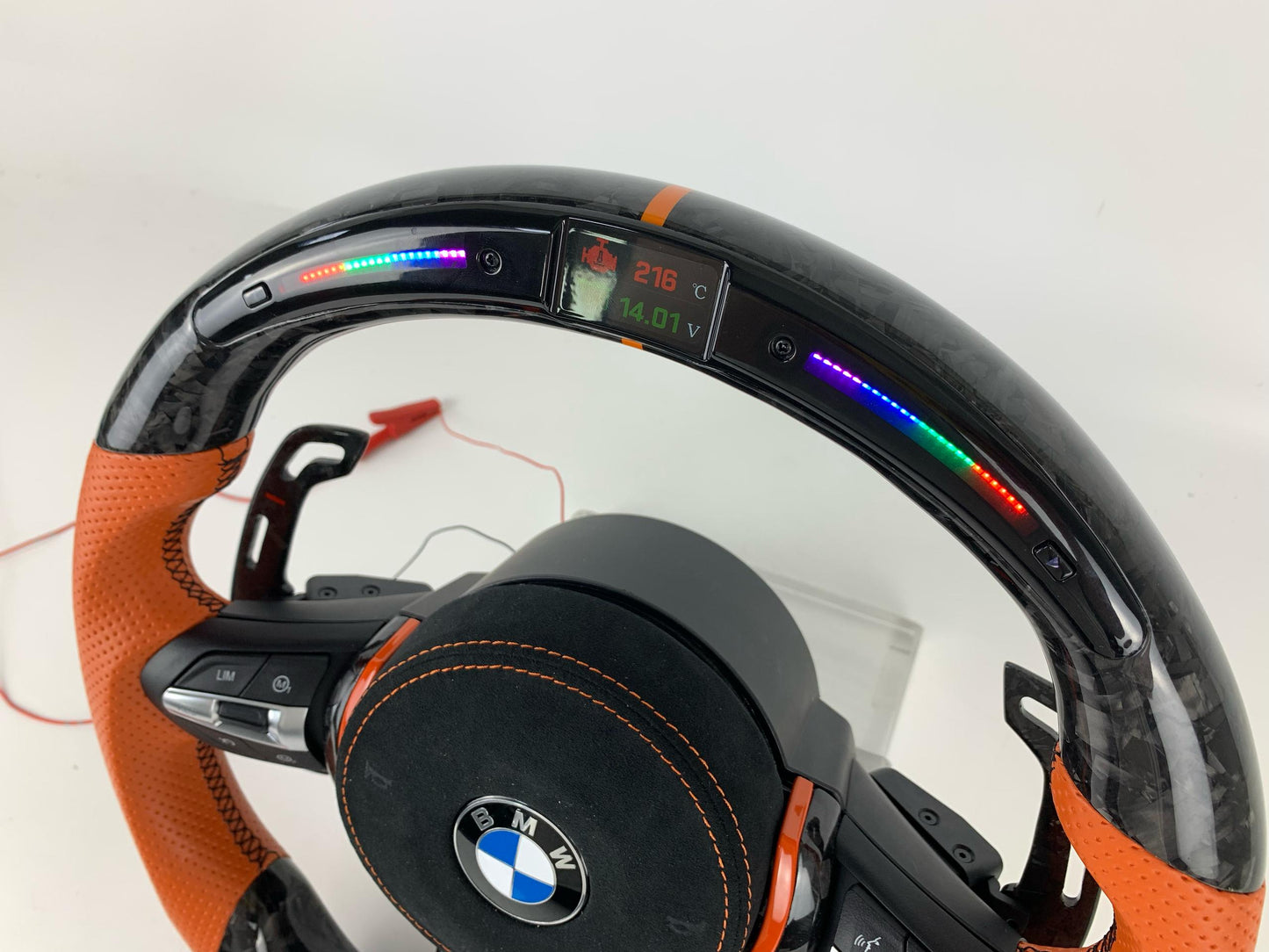 BMW F Series Forged Carbon & Orange Wheel