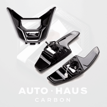 Volkswagen Golf MK8 Paddle Shifters & Steering Wheel Insert Set Black
