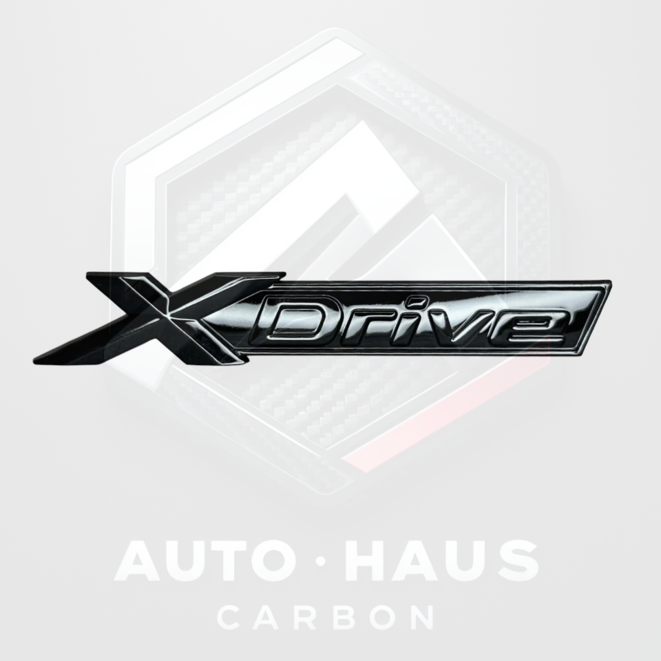BMW X-Drive Gloss or Matte Black Badge 105x15mm Gloss Black