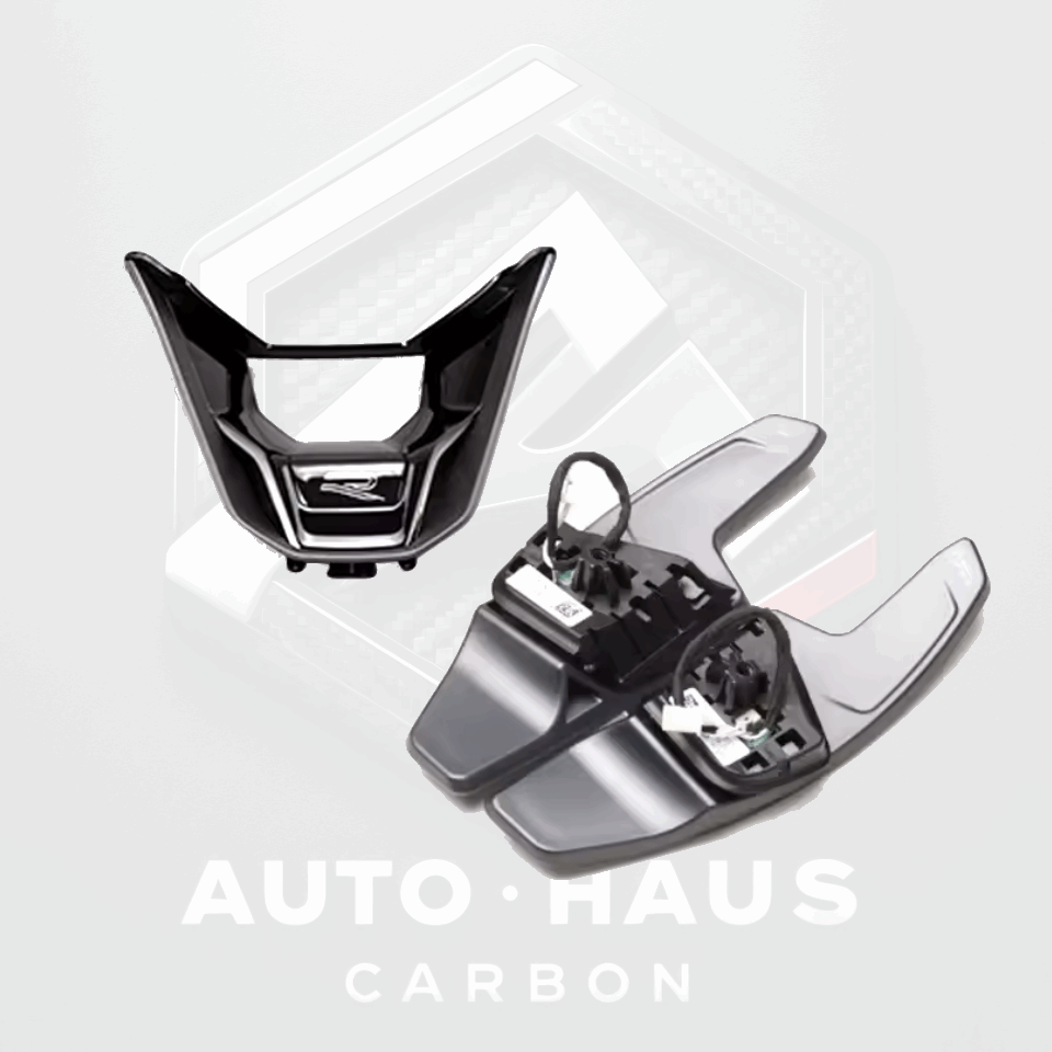 Volkswagen Golf MK8 Paddle Shifters & Steering Wheel Insert Set Grey