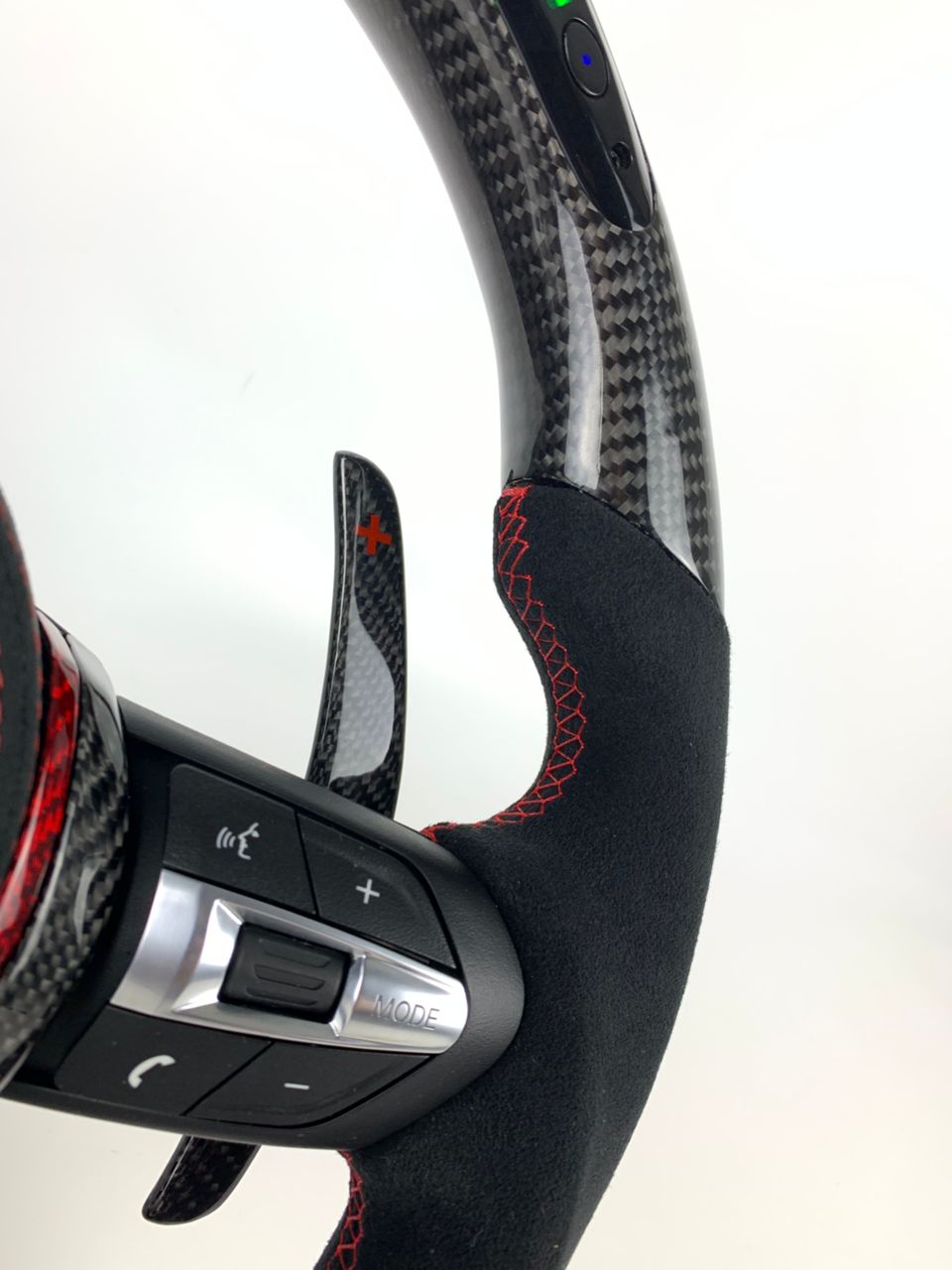 BMW Fx Series Carbon & Alcantara Flat Bottom Wheel with Matching Paddles & Airbag Trim - Non Heated/ACC