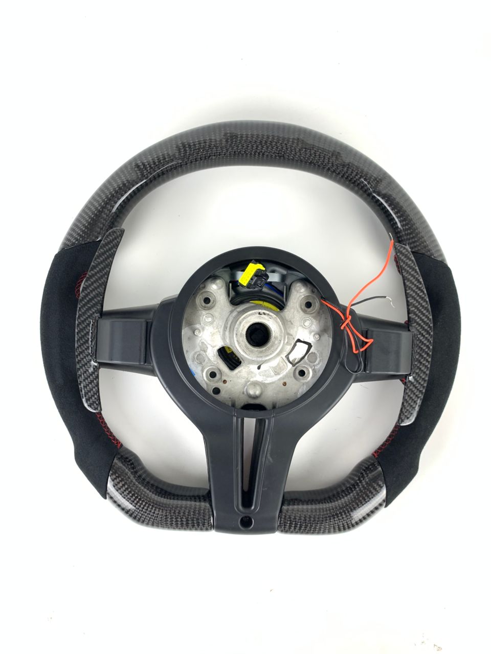 BMW Fx Series Carbon & Alcantara Flat Bottom Wheel with Matching Paddles & Airbag Trim - Non Heated/ACC
