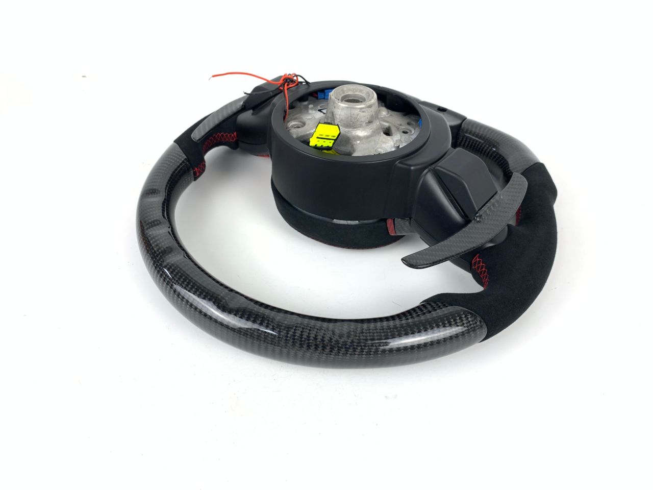 BMW Fx Series Carbon & Alcantara Flat Bottom Wheel with Matching Paddles & Airbag Trim - Non Heated/ACC