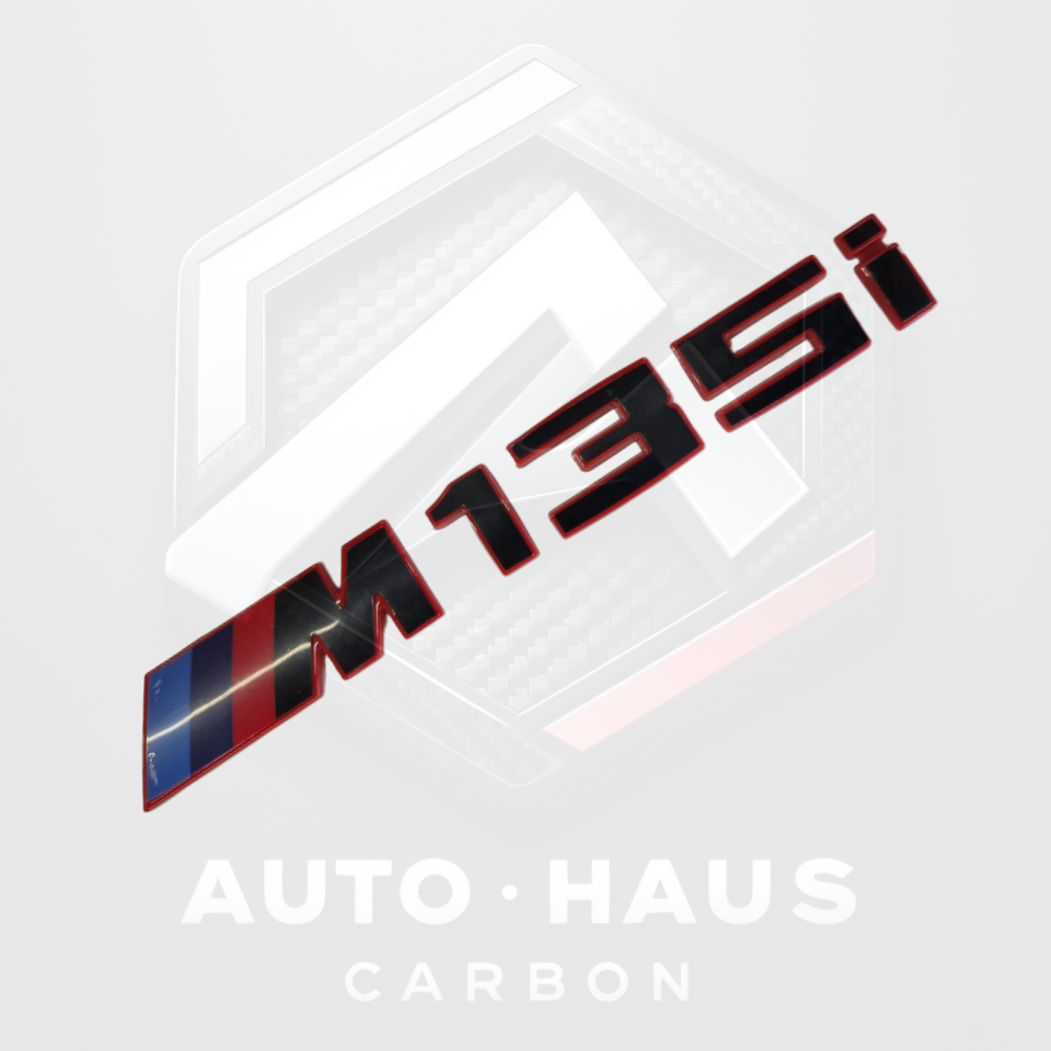 M135i CSL Style Red & Gloss Black Badge