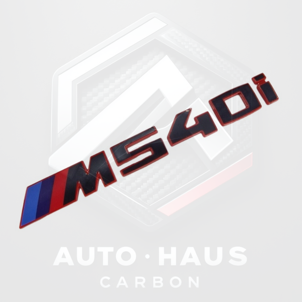 M540i CSL Style Red & Gloss Black Badge