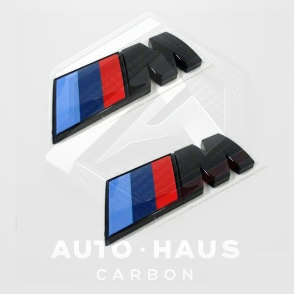 BMW M Wing Gloss Black Badges (Pair)