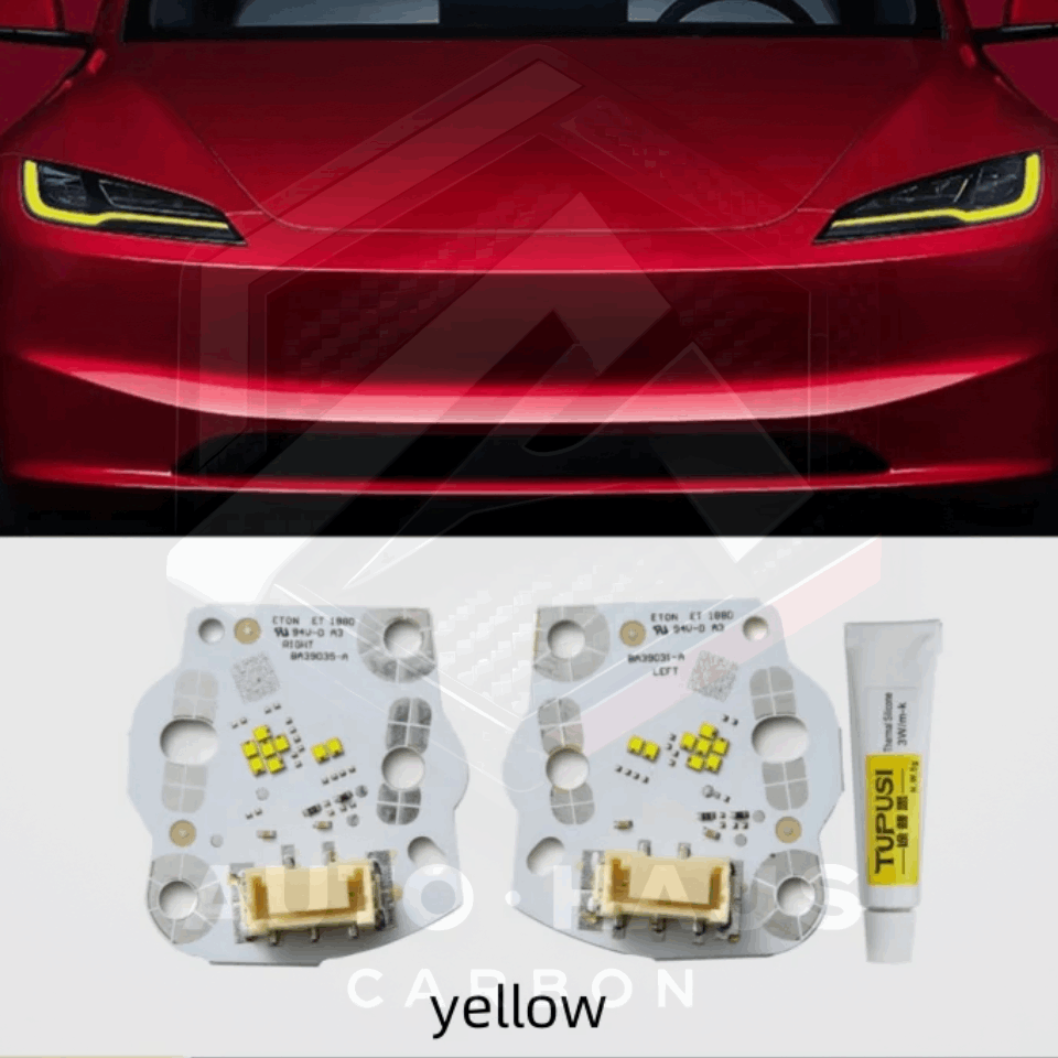 Tesla Model 3 Yellow DRL Boards 2024 on