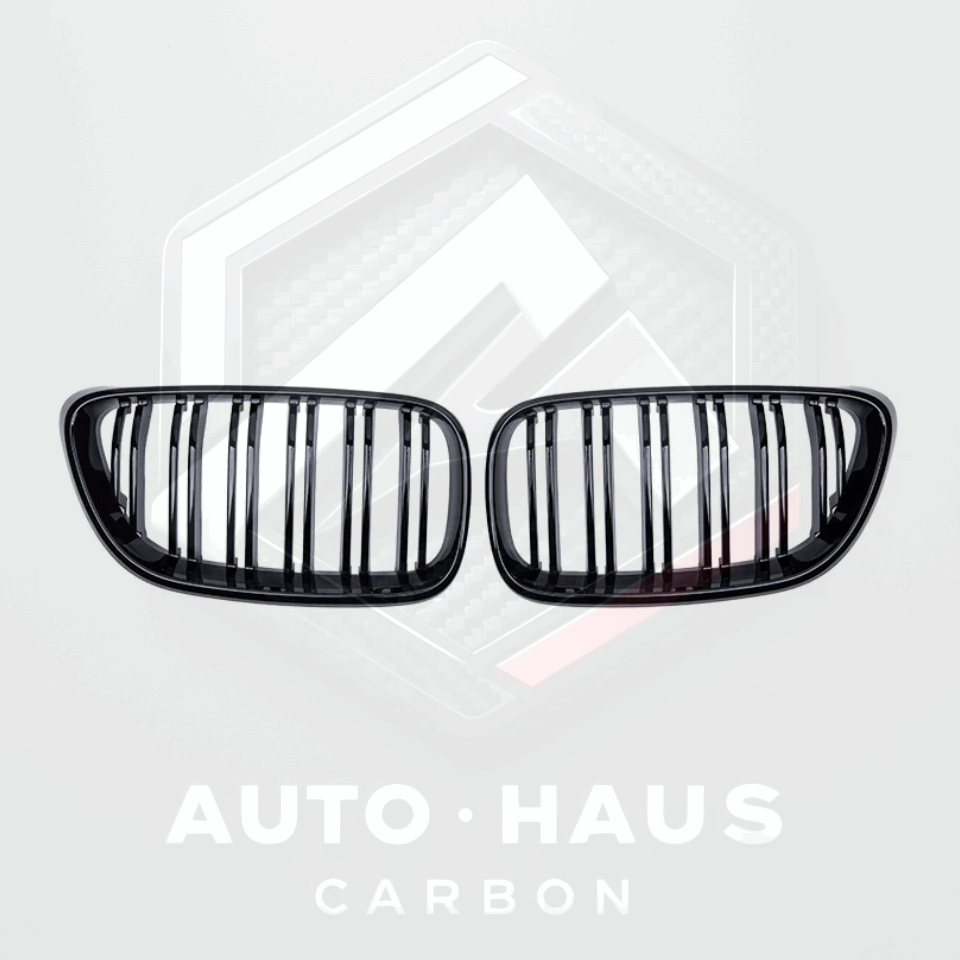 BMW F22 F23 F87 2 Series Gloss Black Grills Double Slat 2014 - 2018