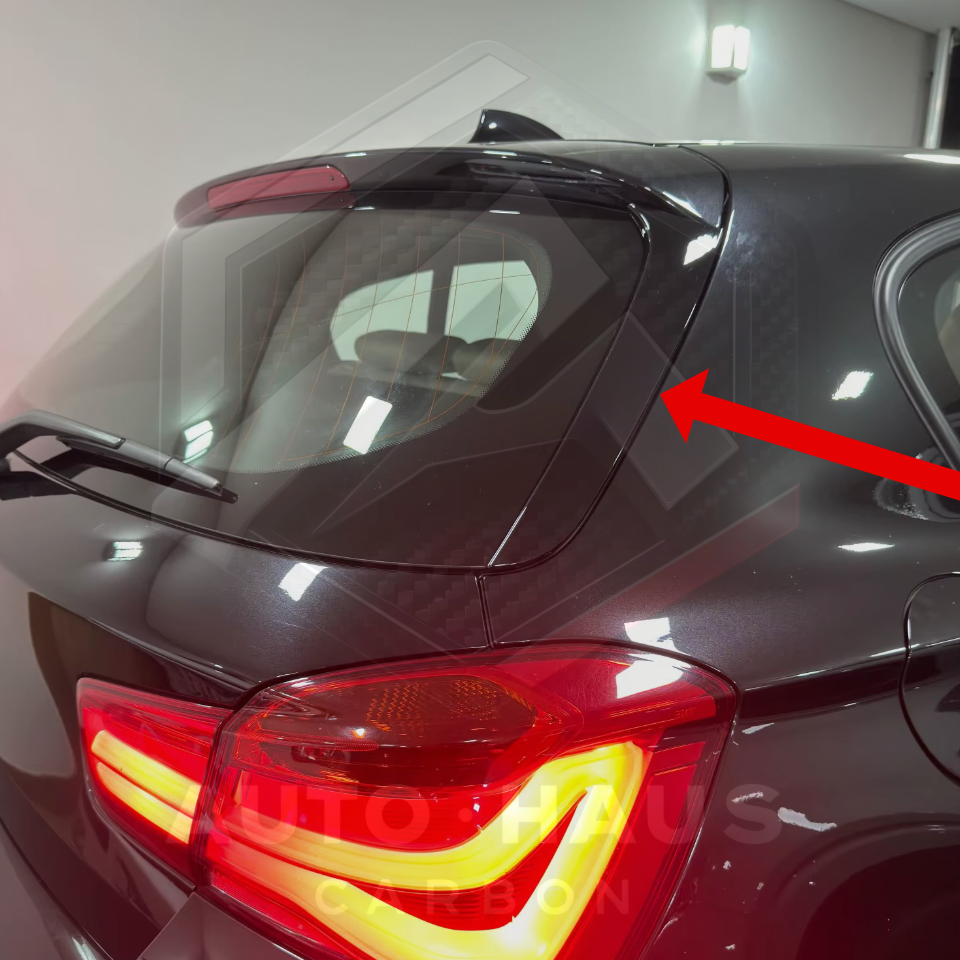 BMW F20 F21 Gloss Black Rear Window Canards / Spoilers