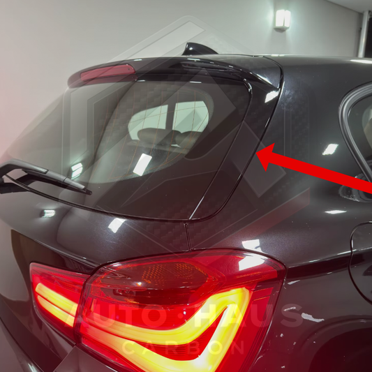 BMW F20 F21 Gloss Black Rear Window Canards / Spoilers