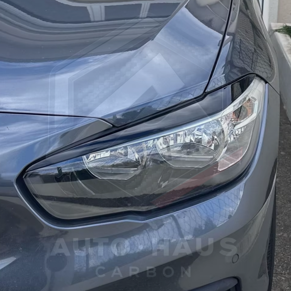 BMW F20 F21 LCI Facelift Gloss Black Eyebrows Headlight Trim