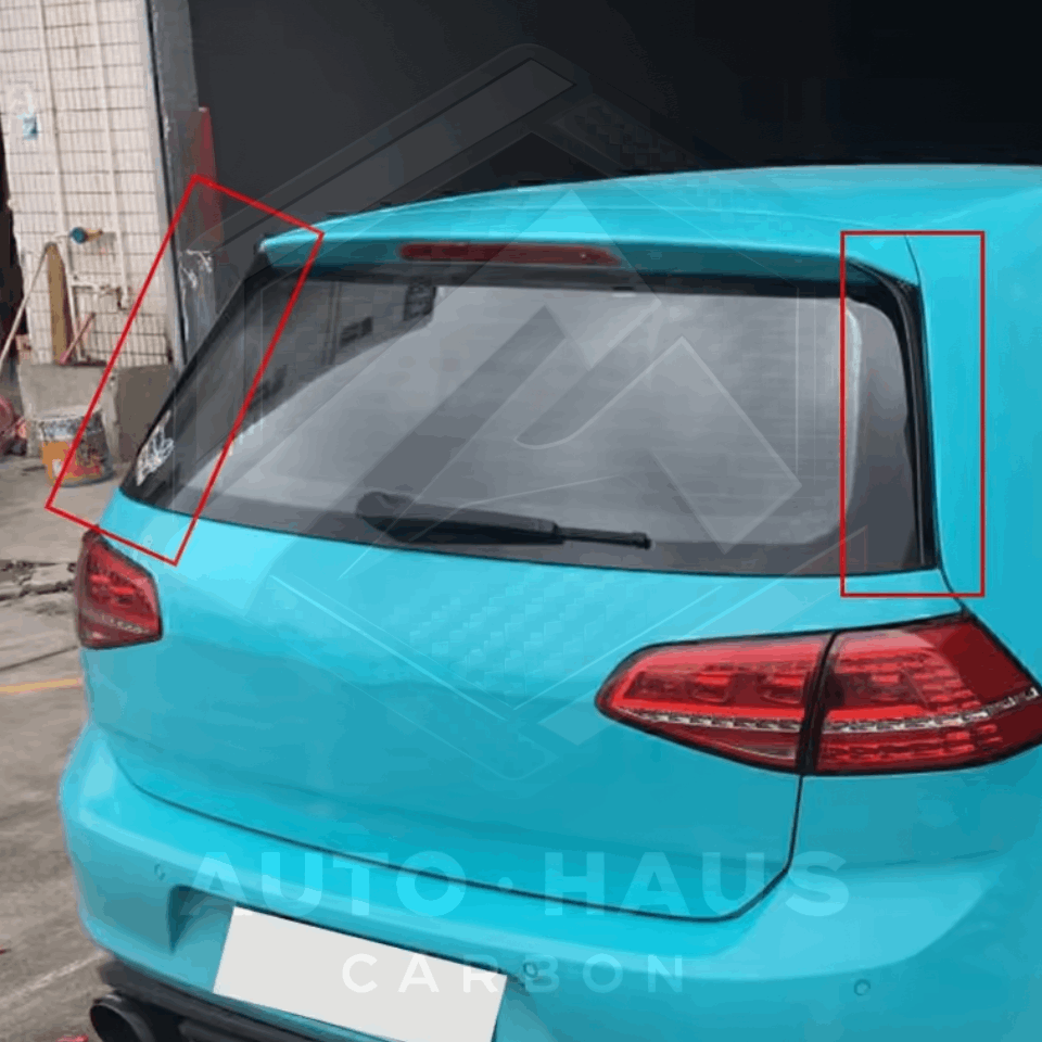 Volkswagen Golf MK7 MK7.5 Gloss Black Rear Window Side Canards 2014-2018