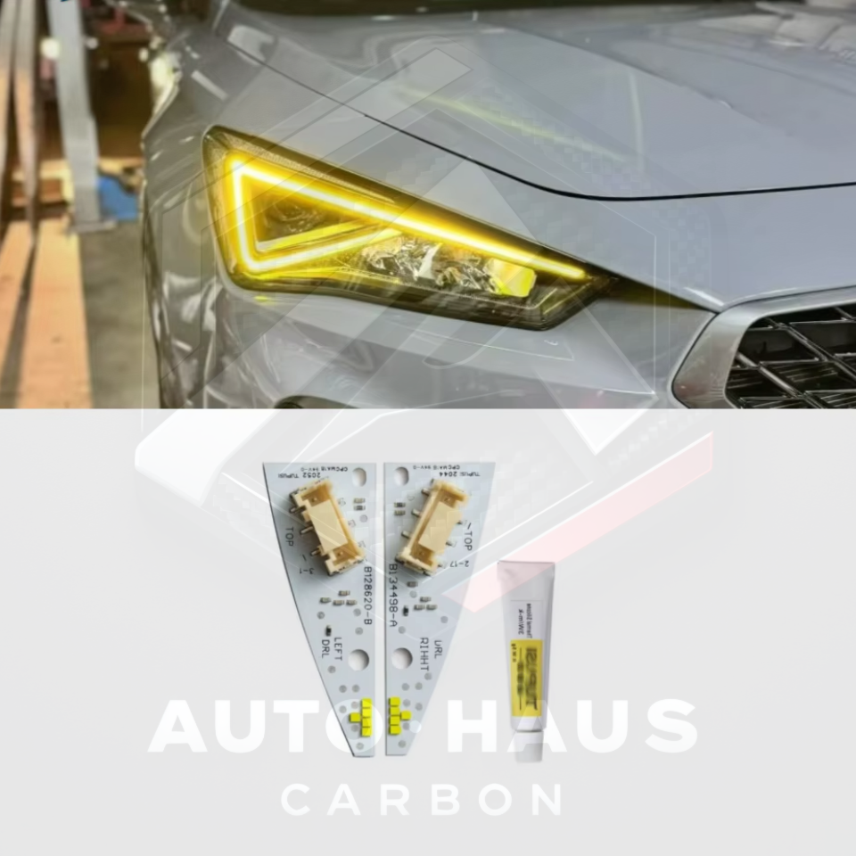 SEAT Leon MK4 Yellow DRL Boards 2020-2024