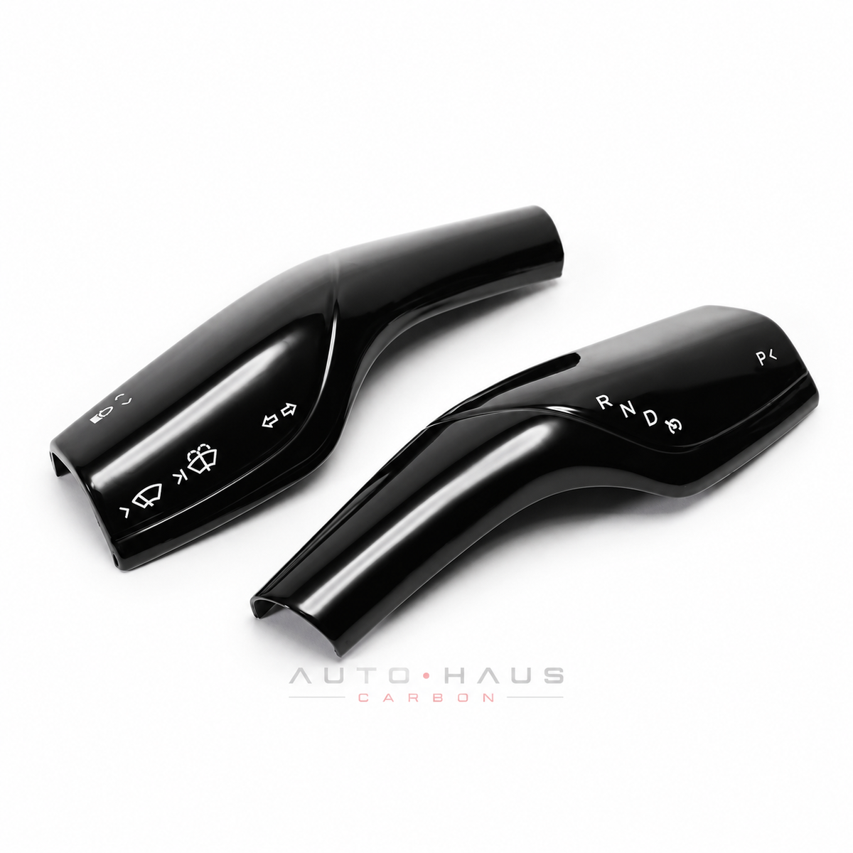 Tesla Model 3 & Model Y Stalk Trim Covers – Pair Gloss Black