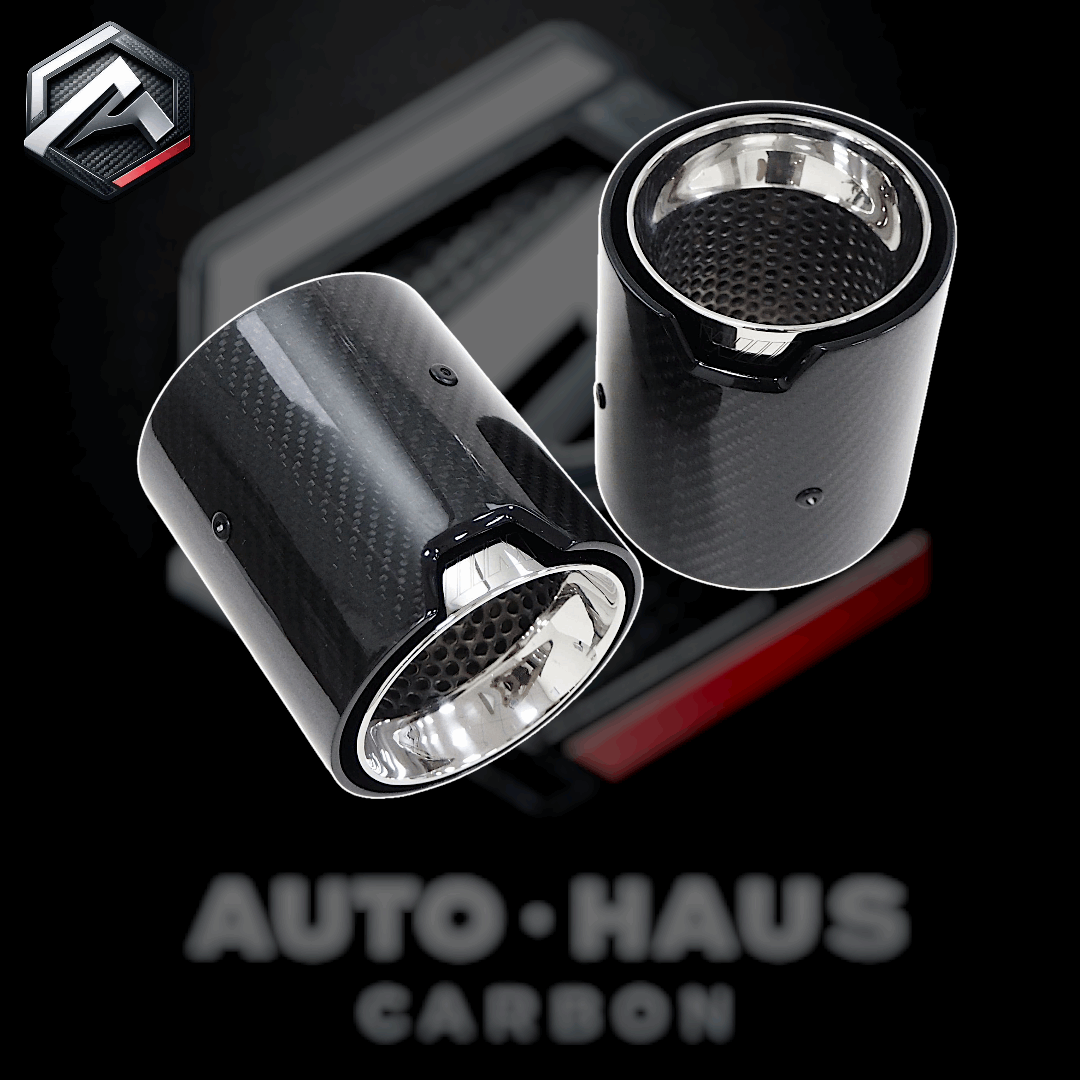 BMW F20 F21 F22 F23 Carbon Fibre Exhaust Tips M Logo M135i/140i/235i/240i