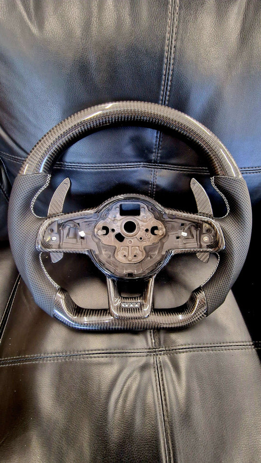 Volkswagen Golf MK7 7.5 Carbon Fibre Flat Bottom Wheel *CLEARANCE*