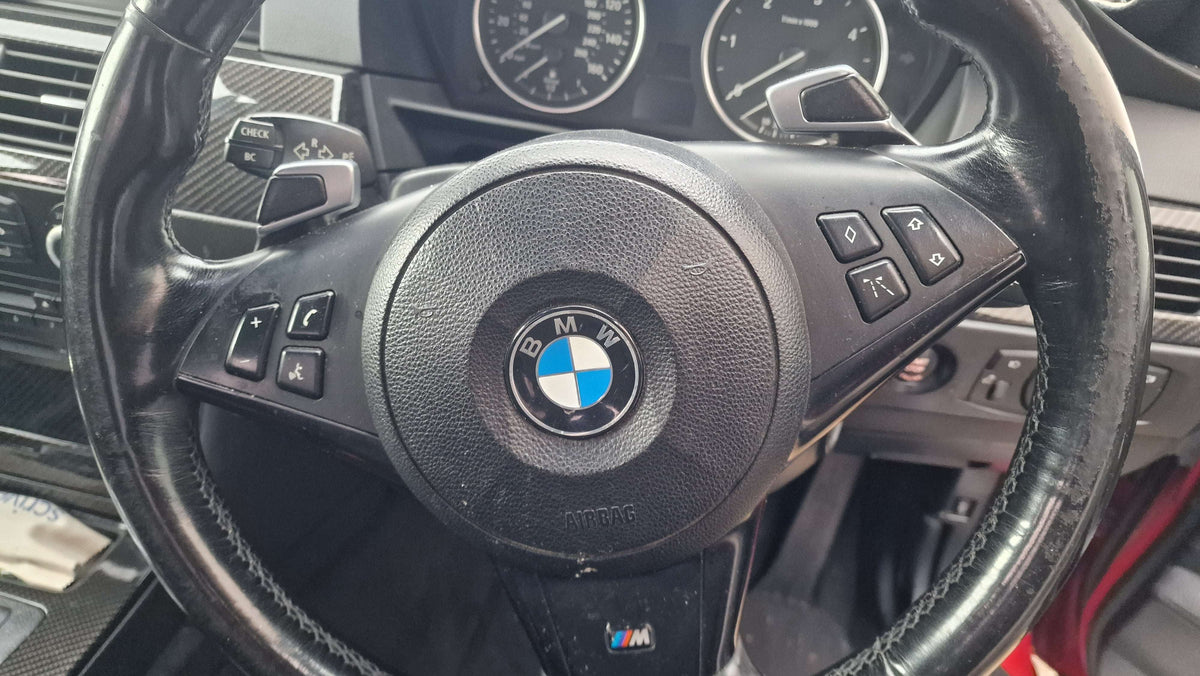 BMW E60 535d Custom Carbon Fibre Flat Bottom Wheel