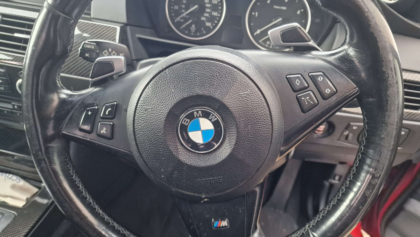 BMW E60 535d Custom Carbon Fibre Flat Bottom Wheel