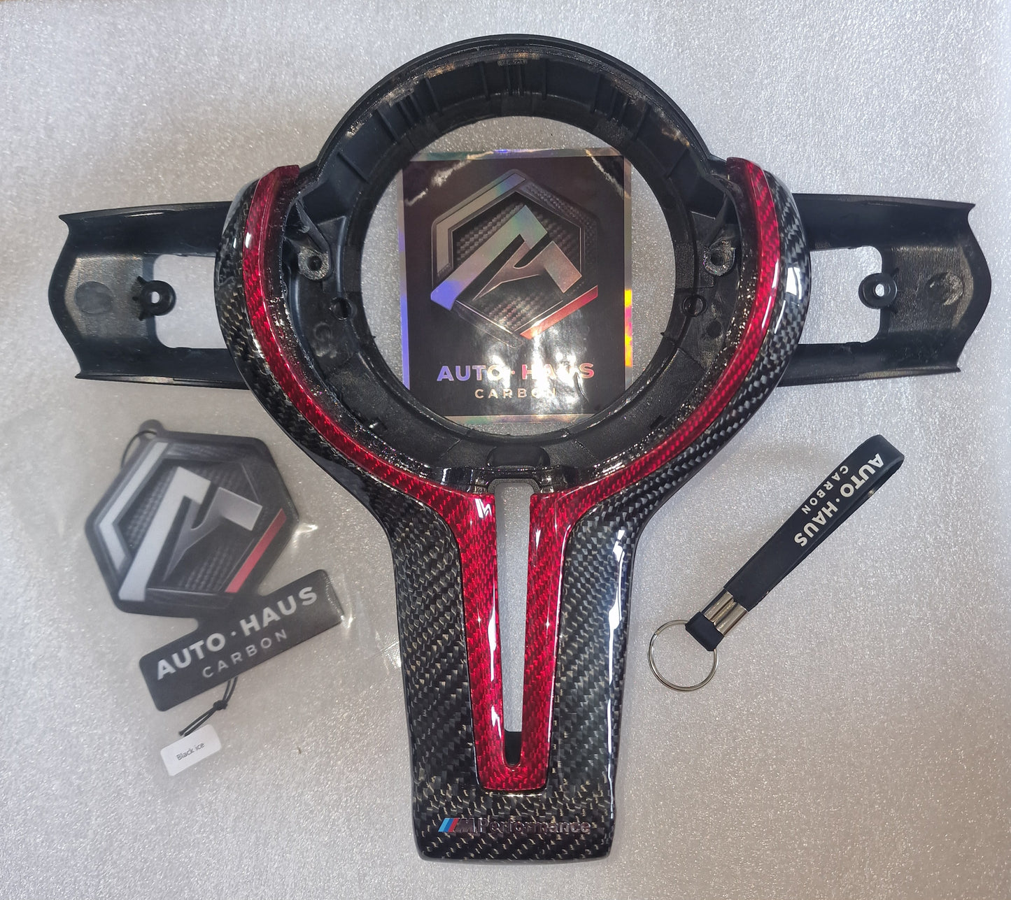 BMW F Series Gloss Carbon Centre Trim Multiple Styles Red Carbon MPERFORMANCE
