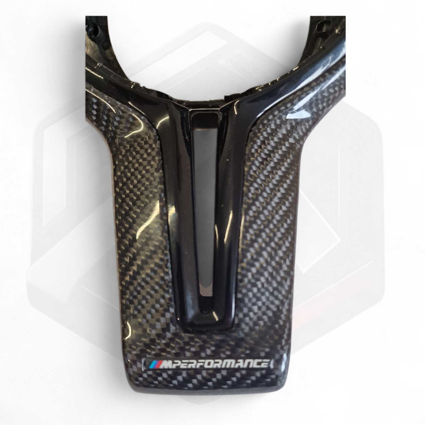 BMW F Series Carbon Fibre Centre Trim - Black CS MPERFORMANCE Logo