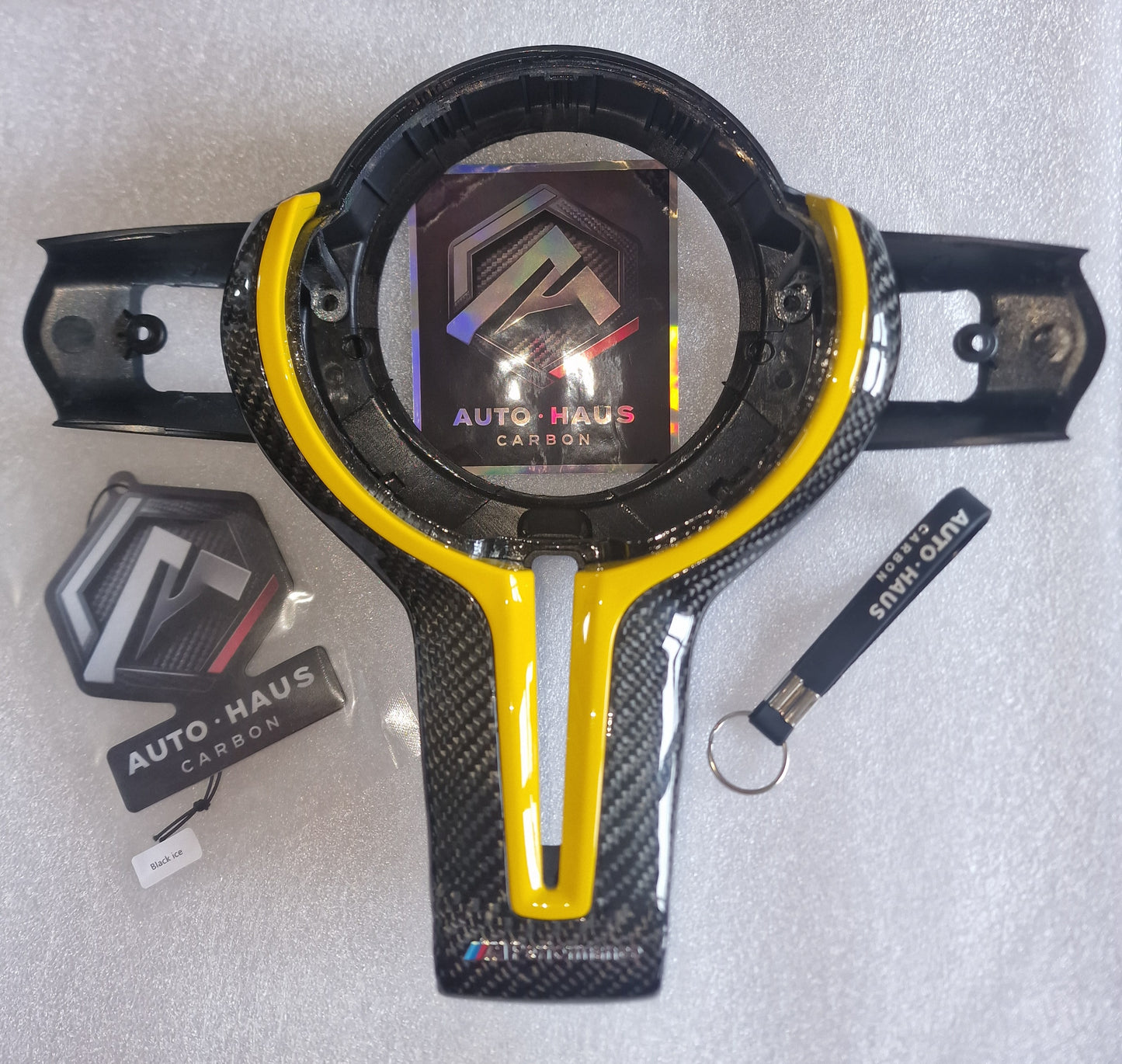 BMW F Series Gloss Carbon Centre Trim Multiple Styles Yellow MPERFORMANCE