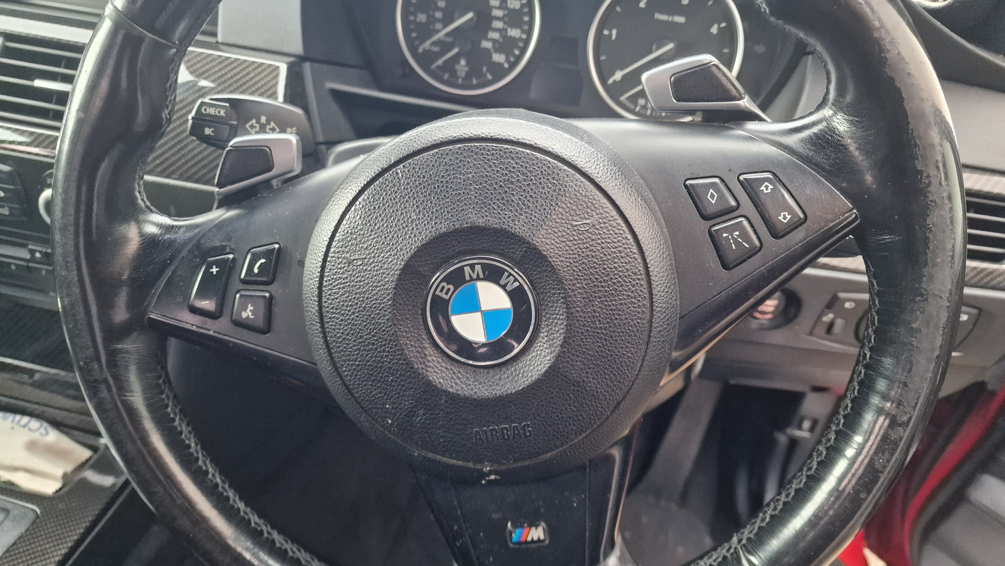 BMW E60 535d Custom Carbon Fibre Flat Bottom Wheel