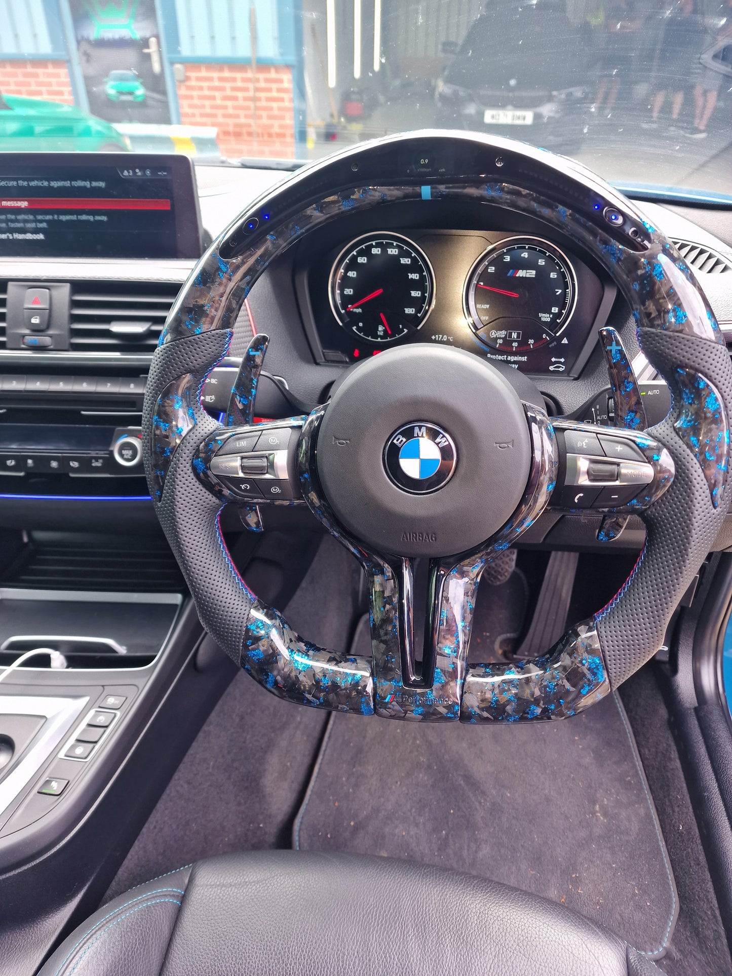 BMW F87 Forged Carbon Fibre & Leather Flat Bottom Custom Wheel Order