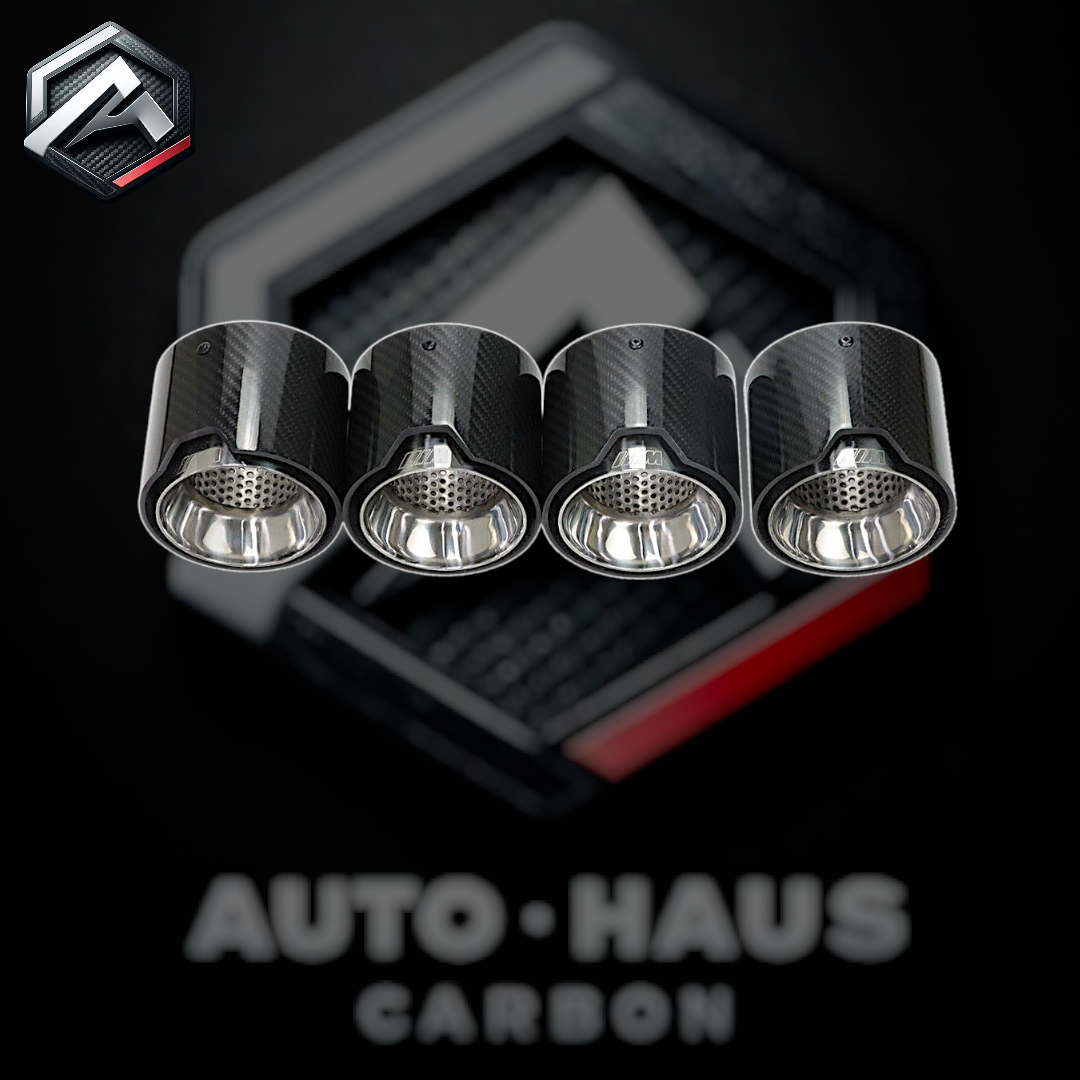 BMW G80 G81 G82 G83 Carbon Fibre Exhaust Tips with MPERFORMANCE Logo