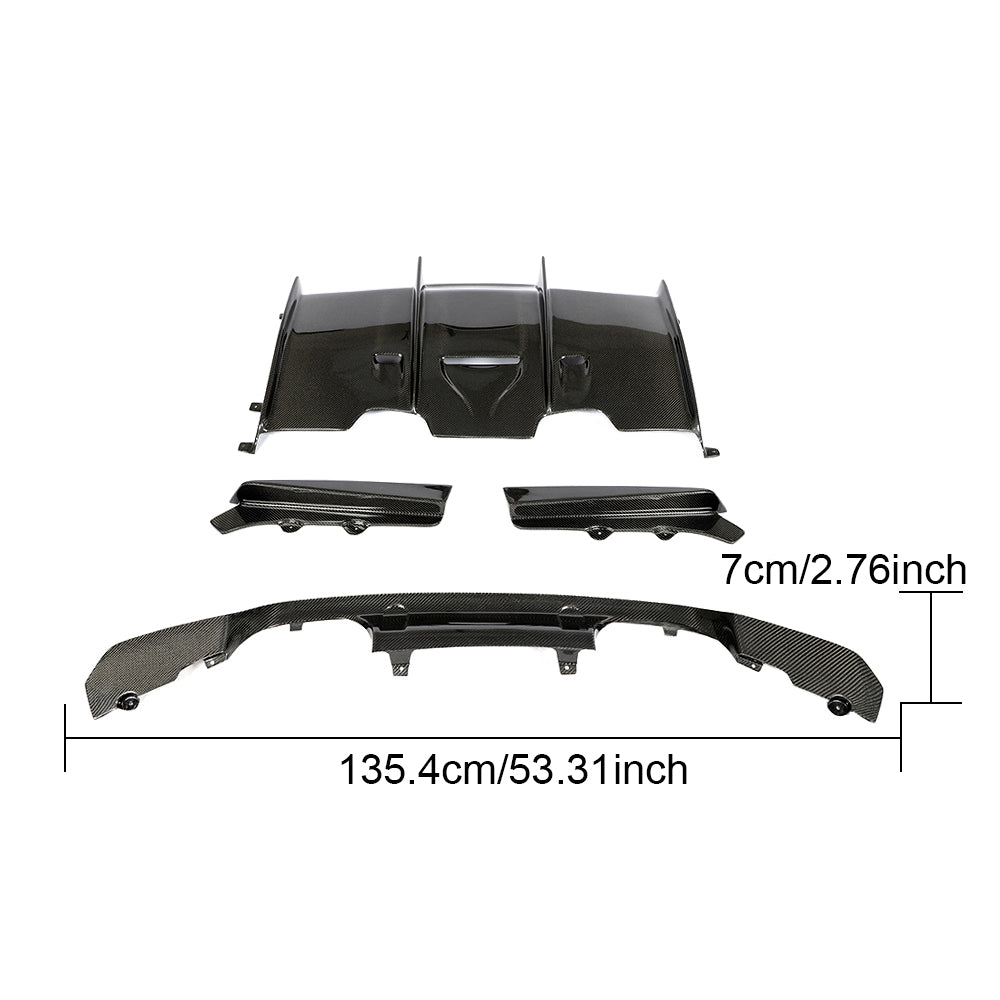 BMW M3 M4 F80 F82 F83 Carbon Fibre Rear Diffuser