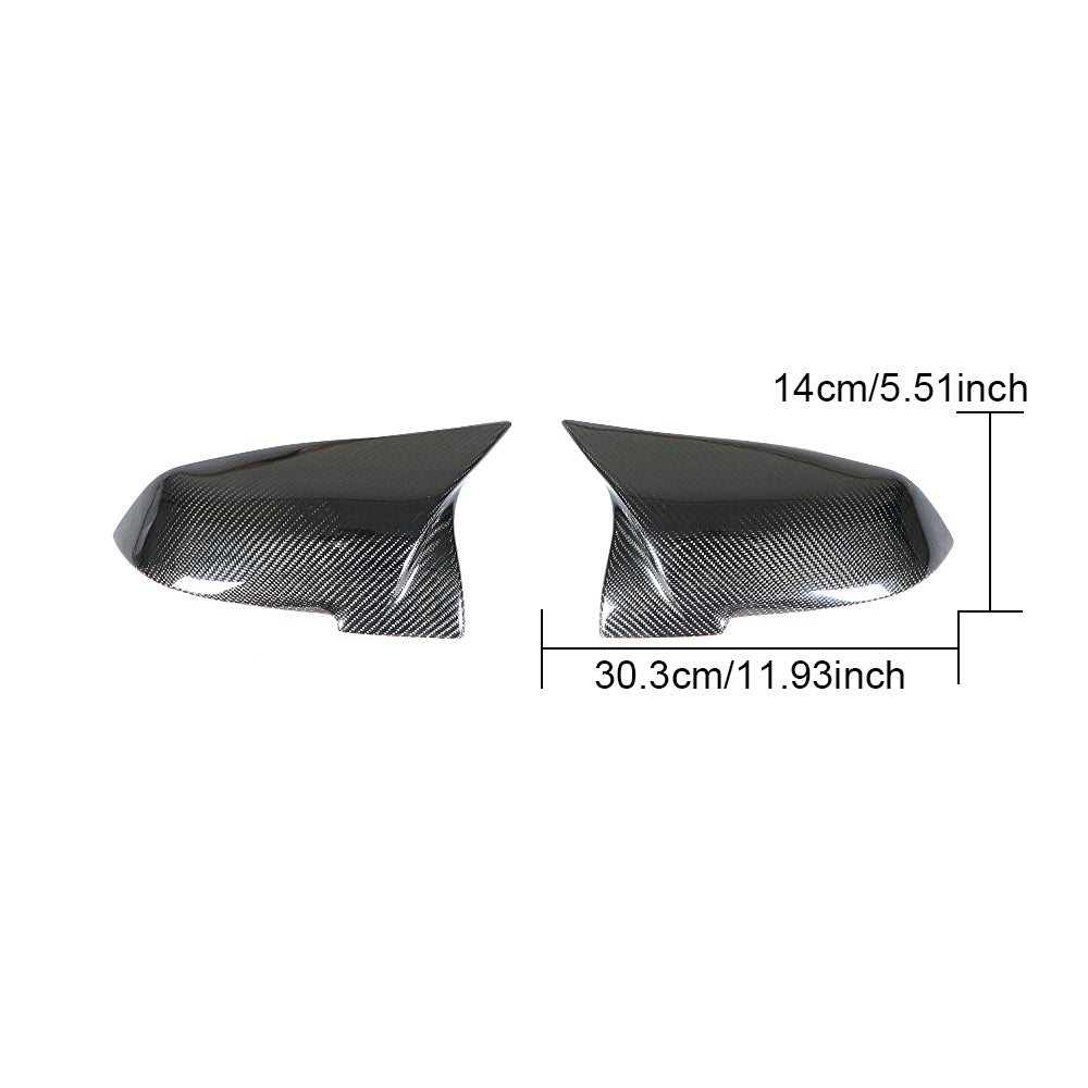 BMW 2/3/4 Series Universal Carbon Fibre+Abs Plastic Mirror Cover