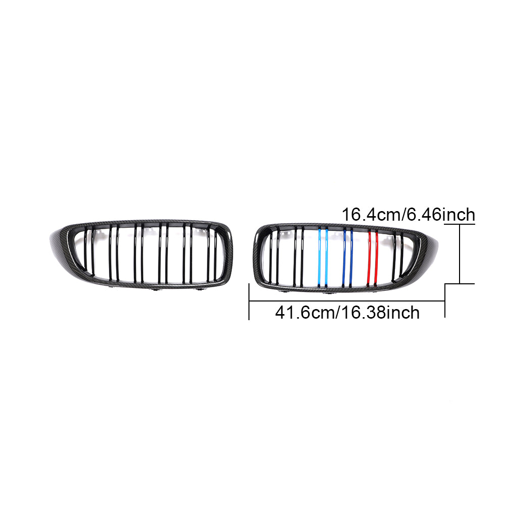 BMW 3/4 Series F32 F33 F36 F82 F83 M4 F80 M3 Carbon Fibre+Abs Plastic Grill