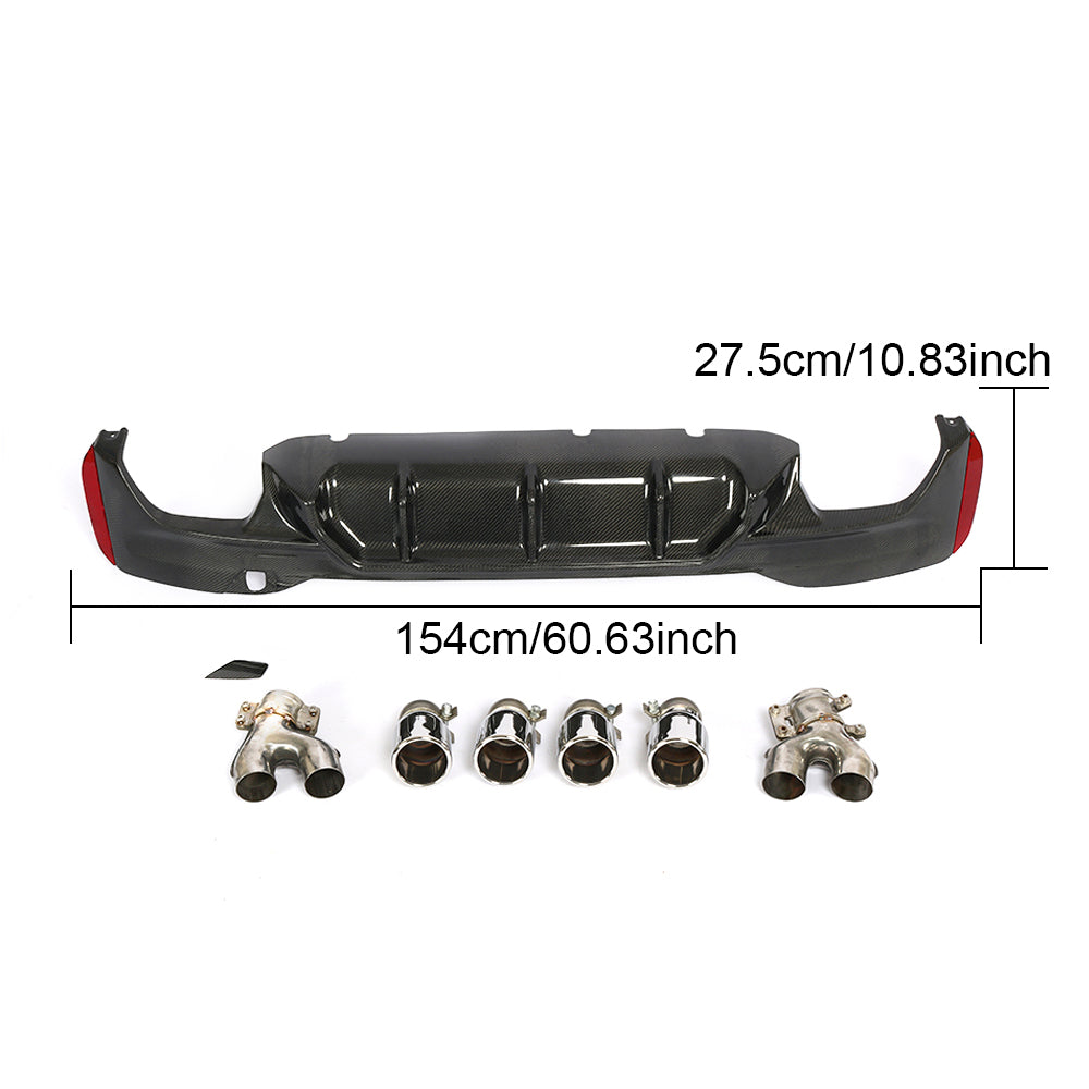 BMW 5 Series G30 G38 M Sport/F90 M5 Carbon Fibre Rear Diffuser