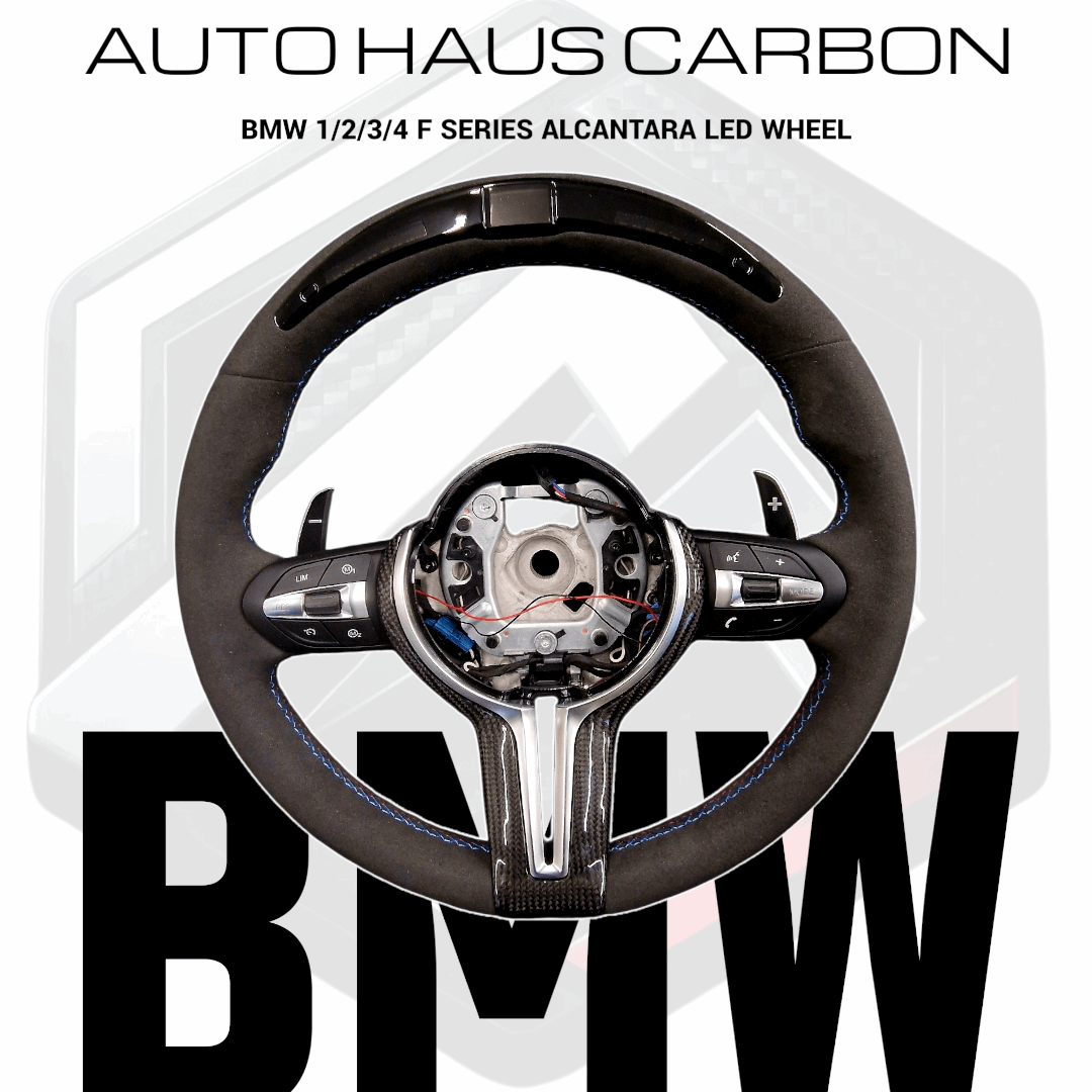 BMW 1/2/3/4 F Series Alcantara LED Steering Wheel *CLEARANCE*