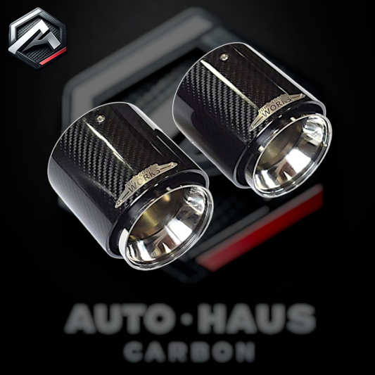 Mini Cooper S JCW F54 F55 F56 F57 F60 Carbon Fibre Exhaust Tips