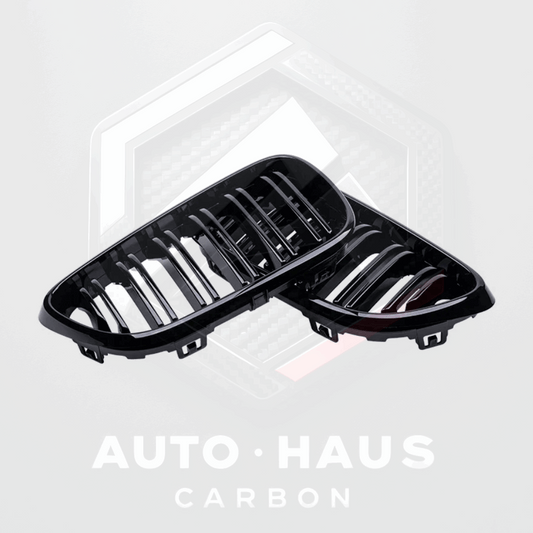 BMW F22 F23 F87 2 Series Gloss Black Grills Double Slat 2014 - 2018