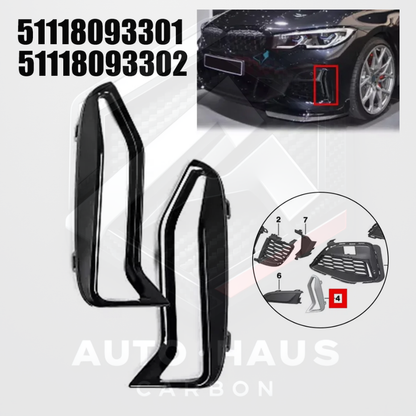 BMW 3 Series G20 G21 Gloss Black Fog Light Trim