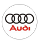 Aluminium Tyre Valve Caps - BMW Audi Mercedes VW SEAT & More Audi Rings & Text White