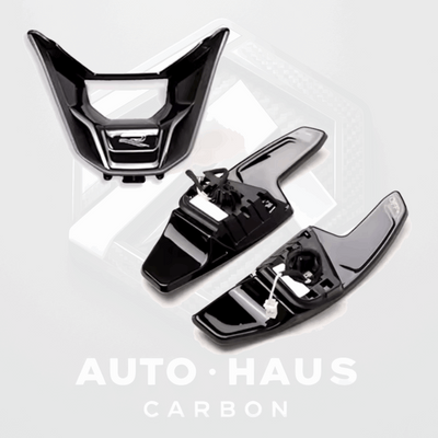 Volkswagen Golf MK8 Paddle Shifters & Steering Wheel Insert Set Black