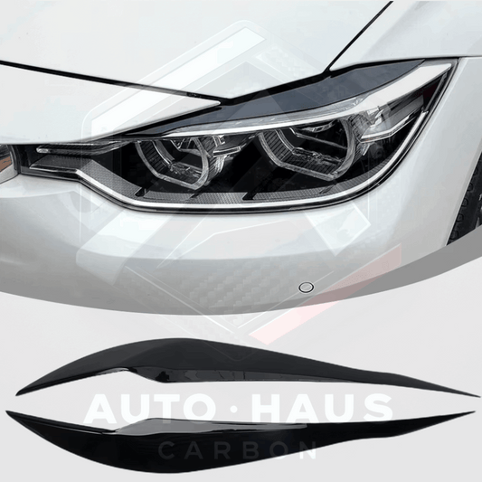BMW 3 Series F30 F31 Gloss Black Headlight Brows 2013-2019
