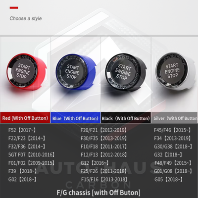 BMW F Series Crystal Start Button - 4 Colours