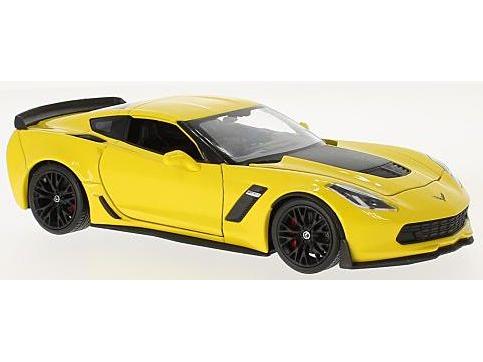 Chevrolet Corvette Z06 Yellow 1:24 Scale Welly Diecast Model