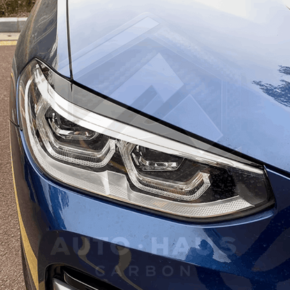 BMW X3 X3M X4 X4M G01 G02 Gloss Black Eyebrows 2018-2023