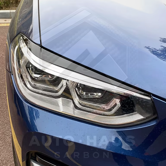BMW X3 X3M X4 X4M G01 G02 Gloss Black Eyebrows 2018-2023